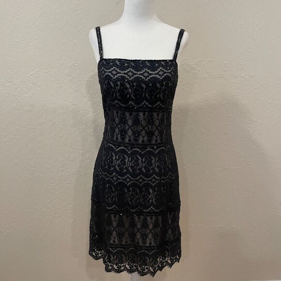 Rimini by Shaw Dresses & Skirts - ~ Black sz 6 Cocktail Dress LBD Lace Sequin Sparkle Semi-Formal Rimini by Shaw